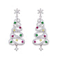 Christmas Tree Rhinestone Earrings