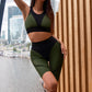 Fitness Suit Women Sportwear Sexy High Waist Leggings Quick Drying Yoga Set 2 Piece Gym Sport Bra Short Workout Running Outfit