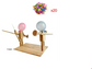 Handmade Balloon Heads Wooden Fighter Puppets