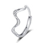 Water Wave Silver Ring in Fashion Design