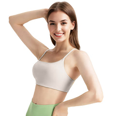 1Pc Women Cross Back Sport Bras Padded Strappy Crop Open Back Low Impact Bras Sexy Fitness Tank Tops With Removable Pads Thin Straps For Gym Yoga Workout Running