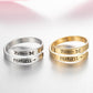Retro Stainless Steel English Double Ring
