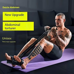 A Set Of Adjustable Resistance Tension Bands With Foot Pedals And Handles, High Resistance Level, Anti Fall, Suitable For Fitness Training, Body Stretching, And Abdominal Muscle Exercises
