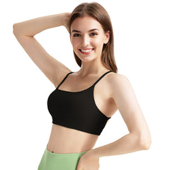 1Pc Women Cross Back Sport Bras Padded Strappy Crop Open Back Low Impact Bras Sexy Fitness Tank Tops With Removable Pads Thin Straps For Gym Yoga Workout Running